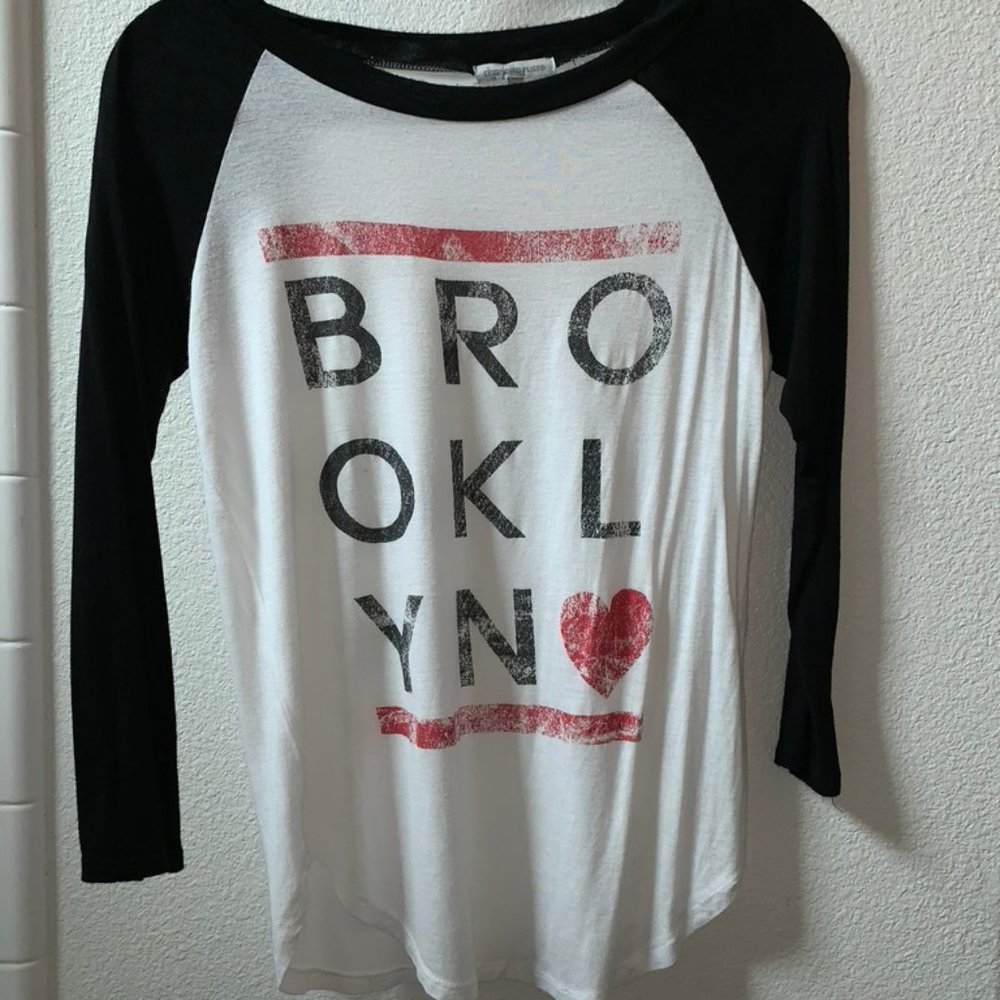charlotte russe brooklyn baseball quarter sleeve